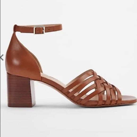 J. Jill Cherie stack heel huaraches cognac 9.5M - Picture 2 of 7